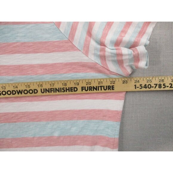 Torrid Striped Classic Fit Cotton Raglan Sleeve T-Shirt Size - 2 - Picture 3 of 7